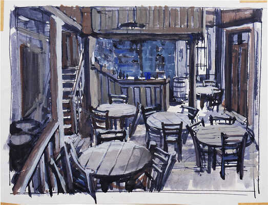 Трошин Николай Степанович. Лот из 11 листов с эскизами сценографии